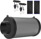 4 Inch Air Carbon Filter for Grow Tent,Smellines Control with Australia Virgin Charcoal for Inline Duct Fan，Hydroponic Growth,Pre-Filter Included