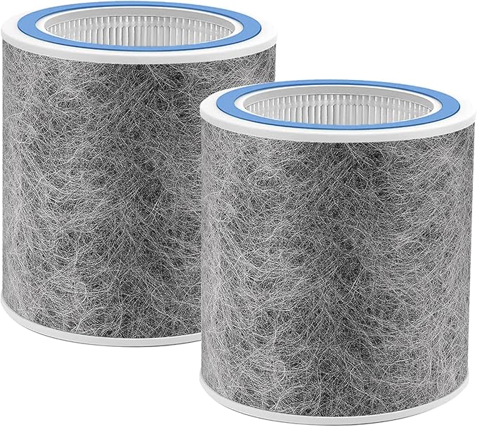 2 Pack HP102 Filter Replacement, Compatible with Shark HP102 & HP102PET & HC452 & HP132 & HC450 & HC451 & HC455, True HEPA for 99.97% of Particles, Compare Part #HE1FKPET, HE1FKBAS
