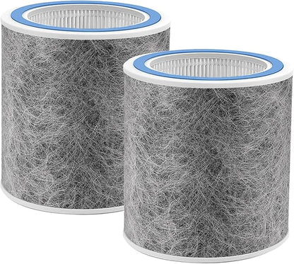 2 Pack HP102 Filter Replacement, Compatible with Shark HP102 & HP102PET & HC452 & HP132 & HC450 & HC451 & HC455, True HEPA for 99.97% of Particles, Compare Part #HE1FKPET, HE1FKBAS