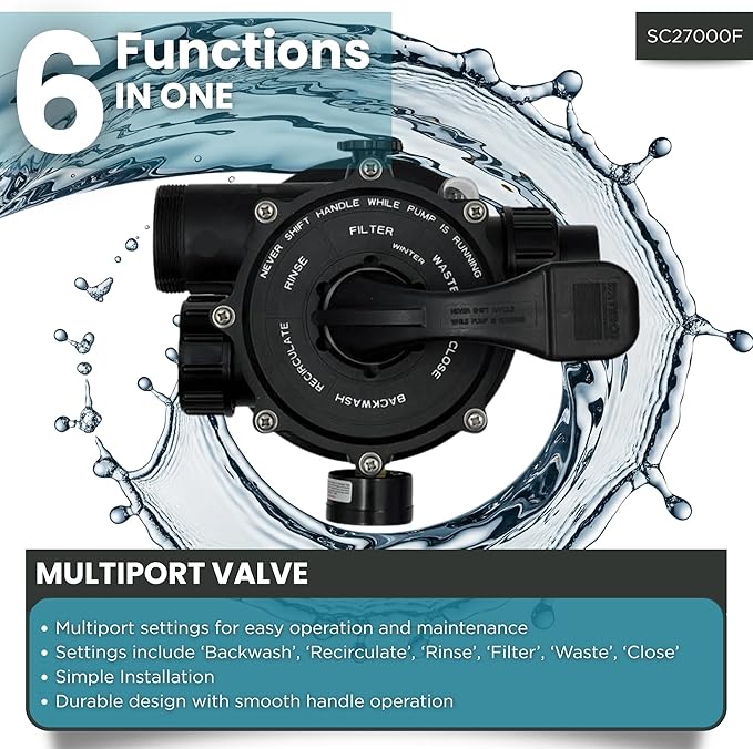HALF OFF PONDS Simply Clear PRO Koi Pond Filter System with 2HP Blower – Filters Ponds Up to 27,000 Gallons – Bio Comb Media, 6-Way Valve, Pressure Gauge - Mechanical & Biological Filtration