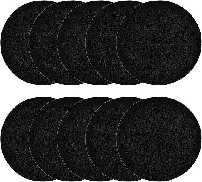 10Pcs 6.5 Inch Charcoal Filters for Kitchen Compost Bin, Replacement Activated Carbon Filters for Countertop Compost Pail Home Bucket Refill Sets, Round