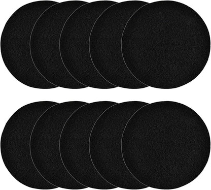 10Pcs 6.5 Inch Charcoal Filters for Kitchen Compost Bin, Replacement Activated Carbon Filters for Countertop Compost Pail Home Bucket Refill Sets, Round