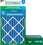Filterbuy 14x25x4 Air Filter MERV 13 Optimal Smoke & Allergy Defense (2-Pack), Electrostatic Pleated HVAC AC Furnace Filters Replacement, Made in USA (Actual Size: 13.88 x 24.88 x 3.63)