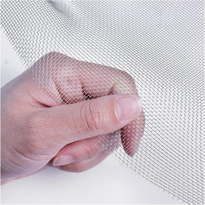 Stainless Steel Woven Wire Mesh, 304 Metal Mesh Sheet, 16 Mesh, Anti-Rust & Tear-Resistant, Vent, Filter, Garden Rodent Guard, Insect Screen, Easy to Cut (Silver 1.2x6m)