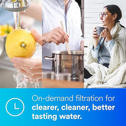 Aqua-Pure 3MDW301 Under Sink Dedicated Faucet Water Filter System, for Lead, VOC's, Microplastics, Cysts, Bad Taste and Odor, Asbestos, MTBE and TTHM Reduction, Includes Faucet