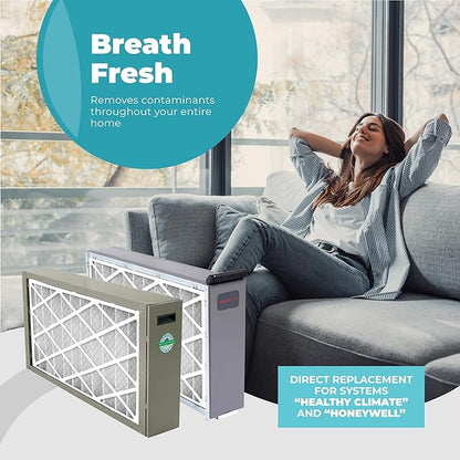 16x25x4 Air Filter Replacement MERV 11, FC100A1029 Pleated HVAC AC Furnace Filters with Wholesalehome Cleaning Cloth (Actual Size: 15.94 x 24.86 x 4.38 Inches)
