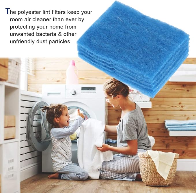 Dryer Filter Replacement Part - Compatible with Better Vent Indoor Dryer Vent (Pack of 12)