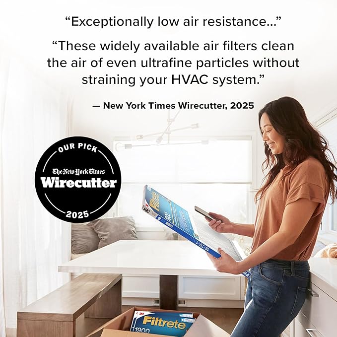 Filtrete 14x30x1 AC Furnace Air Filter, MERV 13, MPR 1900, Premium Allergen, Bacteria & Virus Filter, 3-Month Pleated 1-Inch Electrostatic Air Cleaning Filter, 2-Pack (Actual Size 13.81x29.81x0.78 in)