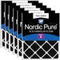 Nordic Pure 16x20x1 (Actual Size: 15 1/2 x 19 1/2 x 3/4) Pure Carbon Pleated Odor Reduction Furnace Air Filters 6 Pack