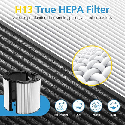 Combi 360°Glass HEPA+Activated Carbon Filter For Dyson HP1 HP2 TP09 TP07 TP06 TP04 TP10 TP7A HP04 HP06 HP07 HP09 HP10 HP4A HP7A PH01 PH02 PH03 PH04 PH3A DP04 PC1 PC2 Air Purifier, #965432-01