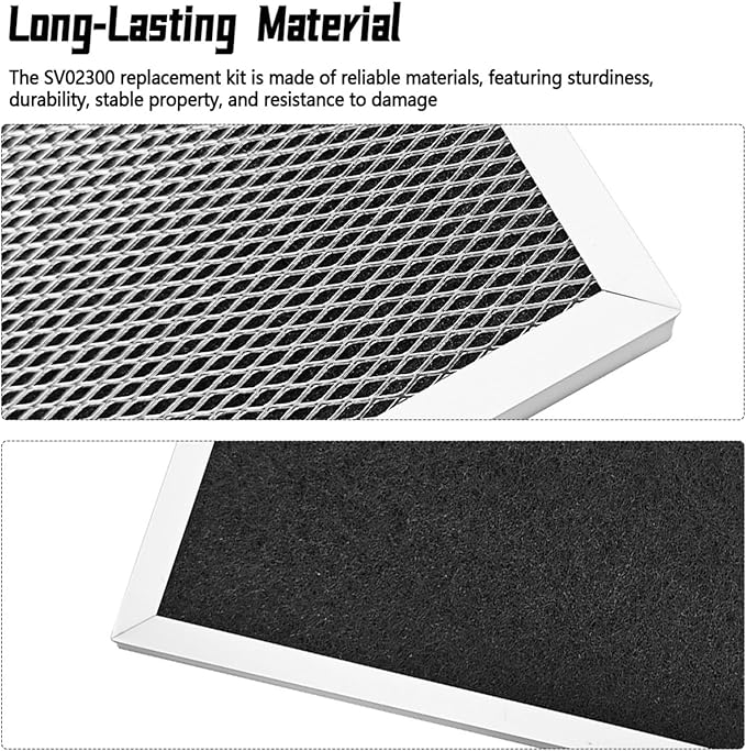 SV02300 Air Exchanger Filter Compatible with Broan Models, 15-3/8 x 7-1/8 x 5/8 Inches, 2 Pcs