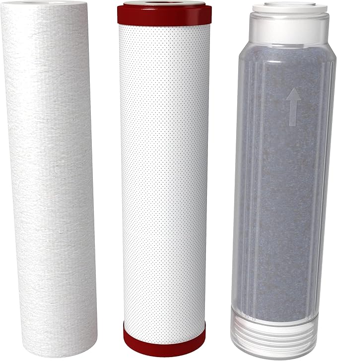 AquaticLife 10-Inch Sediment Water Filter Replacement Cartridges Kit (Carbon Plus Chloramine)