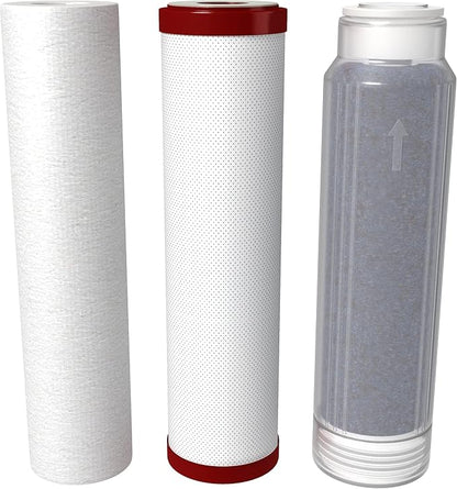 AquaticLife 10-Inch Sediment Water Filter Replacement Cartridges Kit (Carbon Plus Chloramine)