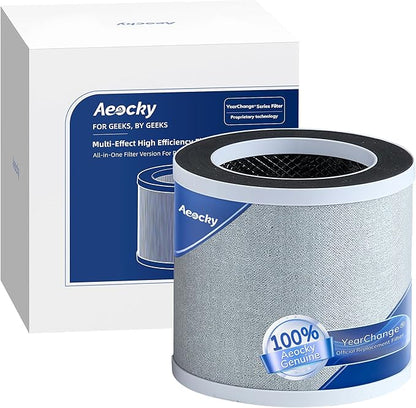 Air Filter for Model:Pandora-Pro, 5-in-1 Filter with Washable Pre-Filter, for Pollen Wildfire Smoke Dust Pet Dander Odor and Household Pollutants (Silver)