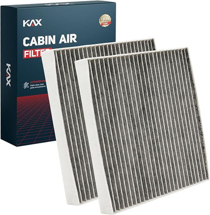 KAX Cabin Air Filter,CF12820 Replacement for Hyundai Elantra, Ioniq 5, Ioniq 6, Kona, Santa Cruz, Santa Fe, Sonata, Tucson, Kia EV6, EV9, K4, K5, Niro, Sorento, Genesis GV60, 2Pcs