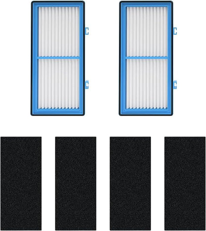Nispira AER1 Filter Replacement for Holmes Air Purifier HAPF30AT HAP242-NUC, Odors Dust VOCs Remover, Total Air 2 True HEPA 4 Carbon Booster, 1.2 x 10 x 4.6 Inches