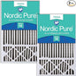Nordic Pure 16x25x5 (Actual Size: 15 3/4 x 24 3/4 x 4 3/8) Honeywell/Lennox Replacement MERV 14 Air Filters 2 Pack