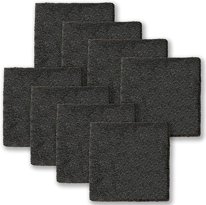 8 Pack Activated Carbon Filters Fits EKO Trash Can with Built-in Compartment 11.8 Gallon, 20L+20L, 36L+24L, Also Fits SIMPLI-Magic Garbage Bins Gallons, Refill for Trash Can and Compost Bin