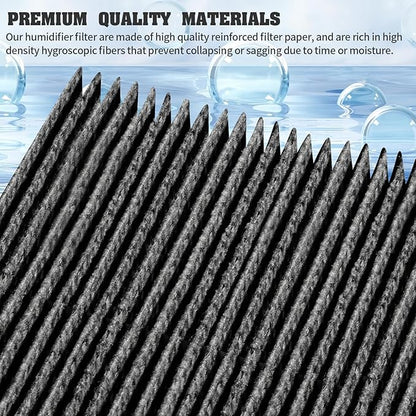 DerBlue 8pcs Wick Replacement Filter and 4pcs Top Fill Humidifier Replacement Filters Compatible with LEVOIT Superior 6000S Smart Evaporative Humidifier