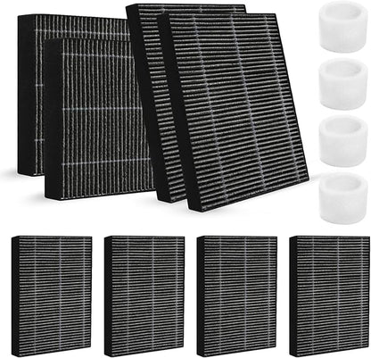8-Pack Humidifier Premium Replacement Filters for LEVOIT Superior 6000S Smart Evaporative Humidifier + 4-Pack Top Fill Humidifier Filters Replacement, Gray