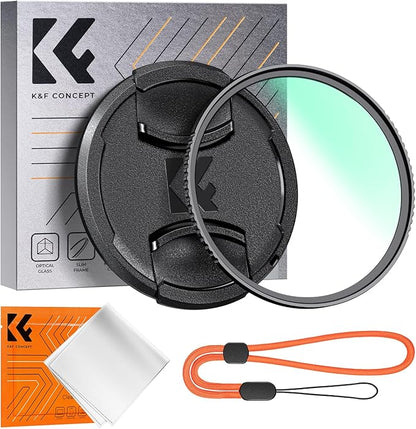K&F CONCEPT 67mm MC UV Lens Protection Filter with Lens Cap Cleaning Cloth Optical Glass Ultra Slim 18 Multi-Layer Coatings Camera Lens UV Filter (K-Series)