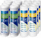 6 Standard Coconut Shell Block Carbon & 6 Four Layers of Filtration Polypropylene Sediment 5 Micron 2.5"x 10" Water Filter Cartridges Universal replacement for Reverse Osmosis & Standard 10” Housing