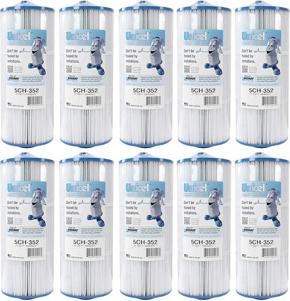 Unicel 5CH-352 35 Square Foot Media Replacement Hot Tub Spa Filter Cartridge with 151 Pleats (10 Pack)