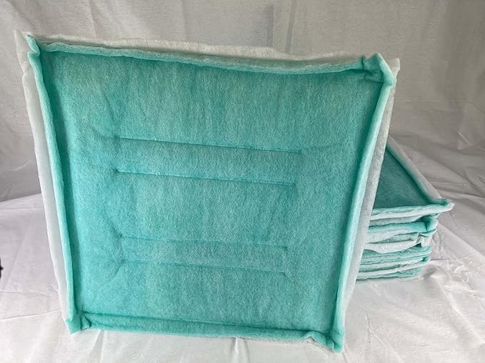wioboy Paint Spray Booth Intake Filter Pad, 20" x 20" (24/case) Tacky Panel with Internal Wire Frame