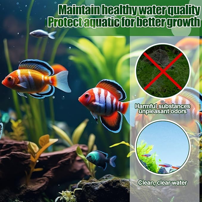 Pangda 24 Pcs Carbon Filter Foam Pads and Foam Filters Compatible with U4 Range of Internal Underwater Sponge Aquarium Underwater Filter Accessories for Internal Replacement Aquarium Fish Tank