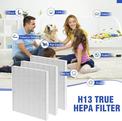 3 Pack D480 Replacement Filter Compatible with Winix D480 Air Cleaner Purifier, True HEPA D4 Filter, Part Number 1712-0100-00, F ilter D4