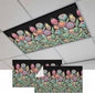 Fluorescent Light Covers for Ceiling Lights Colorful Flowers Magnetic Light Filters 2 Pack 4x2 ft Abstract Lines Floral Ceiling Lights Cover for Classroom Office School Home Drop Lamp Decor