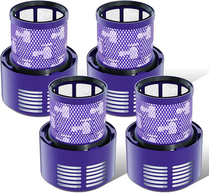4 Pack Vacuum Filter Replacement Compatible with Dyson V10 Series Vacuum Cleaner, Cordless Vacuum Filter Accessories, Effective Cleaning, Home Cleaning Helper, 4 Rear-Filters (4)
