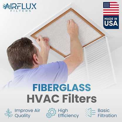 Fiberglass Air Filter -8x16x1Air Filter 12 Pack - Non Pleated 8"x16"x1", AC Filters for Home, Fiberglass, HVAC filters, Heater, Furnace Catcher for Dust - 1 YEAR SUPPLY