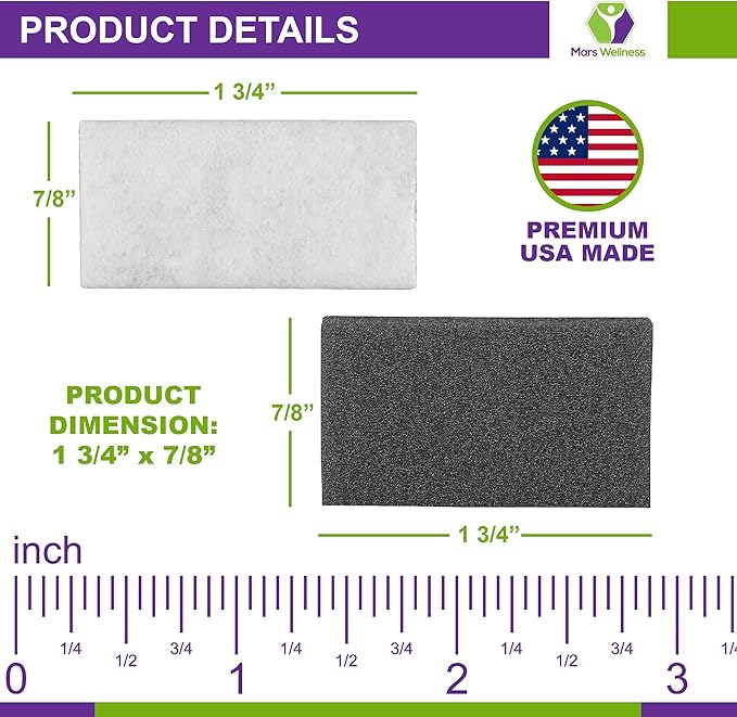 Mars Wellness 30 Pack CPAP Filters - Compatible with M Series, PR System One, Remstar, and SleepEasy Series - 15 Foam 15 Ultrafine Filter