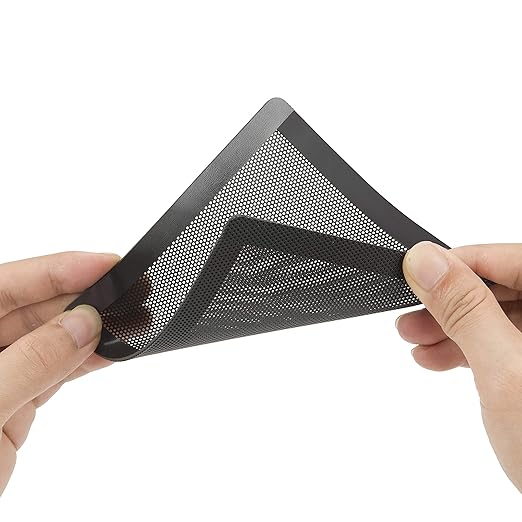 120MM PC Fan Dust Filter Computer Case Fan Magnetic Frame Dust Filter Fine PVC Mesh Length 4.72 x 4.72 inches Black-4Pack