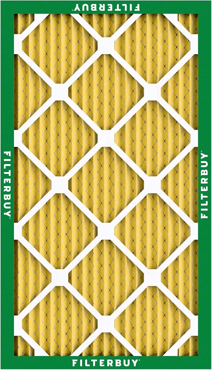 Filterbuy 10x24x1 Air Filter MERV 11 Superior Pet & Allergy Defense (6-Pack), Electrostatic Pleated HVAC AC Furnace Filters Replacement, Made in USA (Actual Size: 9.50 x 23.50 x 0.75)