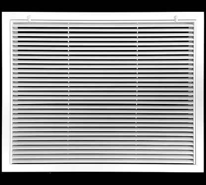 20" X 14" Aluminum Return Filter Grille for 1" Filter - Easy Airflow - Linear Bar Grilles [Outer Dimensions: 22.5w X 16.5h]