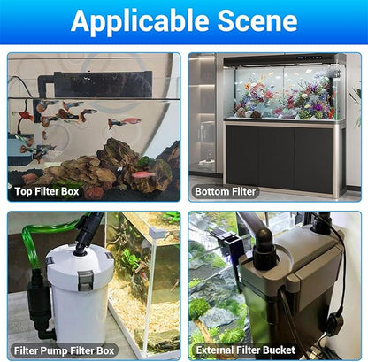 Segarty Aquarium Bio Balls, 1 inch Koi Pond Filter Media Bio Ball with Sponge for Aquarium Filter Canister Filter Biological Filtration for Freshwater Marine Fish Tank Sump (100 PCS with Mesh Bag)