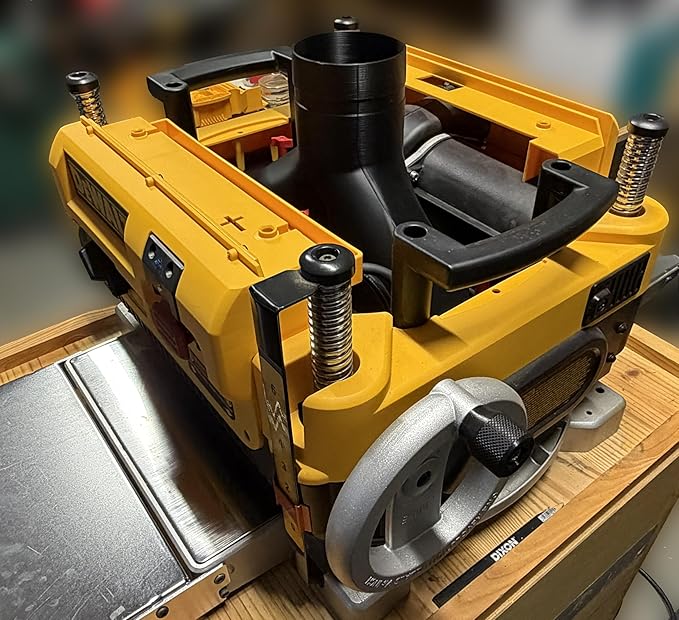 Improved Overhead Dust Port for DeWalt DW735 & DW735X - For 4" Dust Collection Hoses - Made in USA!