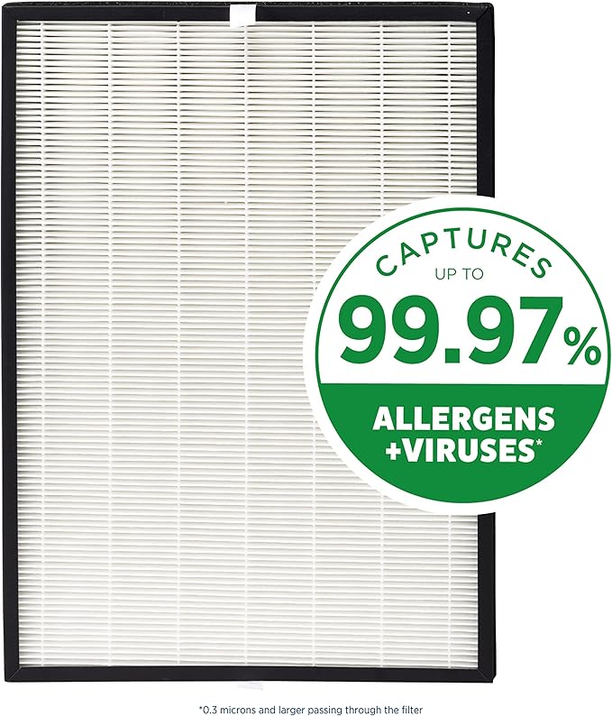 AprilAire RF09550V Virus + Allergy + Pet True HEPA Air Purifier Replacement Filter for AprilAire 9550 Room Air Purifier, Captures Viruses, Allergens, Bacteria, Pet Hair & Dander, Ozone Free