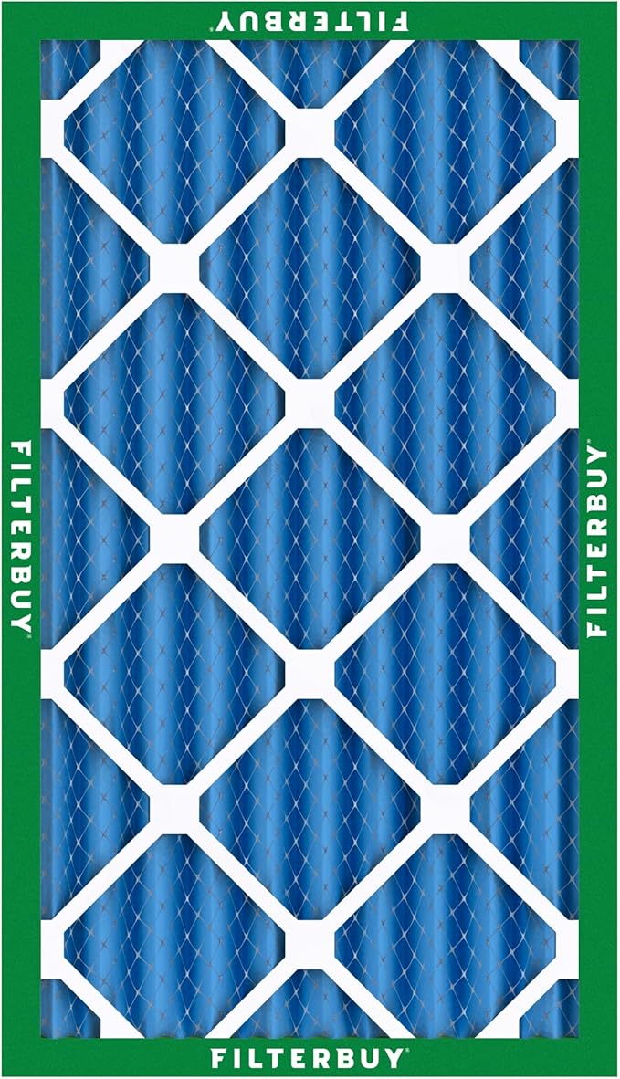 Filterbuy 14x25x4 Air Filter MERV 13 Optimal Smoke & Allergy Defense (4-Pack), Electrostatic Pleated HVAC AC Furnace Filters Replacement, Made in USA (Actual Size: 13.88 x 24.88 x 3.63)
