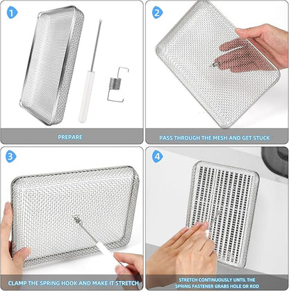 SVNR 3 Pack Flying Insect Screen for RV Refrigerator Vents, 8.5" x 5.8" x 1.5" & 1.4" x 2.8" x 1.4", Camper RV Furnace Vent Screen Accessories.