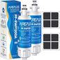 PUREPLUS 469690 LT700P Replacement for LG Kenmore Elite 9690, ADQ36006102, ADQ36006101, LFXS30766S, LFX28968ST, LFX31925ST, LFX31945ST, RWF1052, LT120F, Refrigerator Water and Air Filter Combo, 2Pack