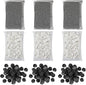 Flexzion Fish Tank Filter Media - Bio Balls for Aquarium Filter, Ceramic Rings & Activated Carbon Pellets in Mesh Bags - Biological, Chemical, & Mechanical Filtration Fresh & Saltwater Aquarium, 3 Set