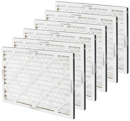 Amazon Basics 14x20x1 Air Filter 6 Pack, MERV 8 AC Furnace Filters (Actual Size: 13.75" x 19.75" x 0.75")