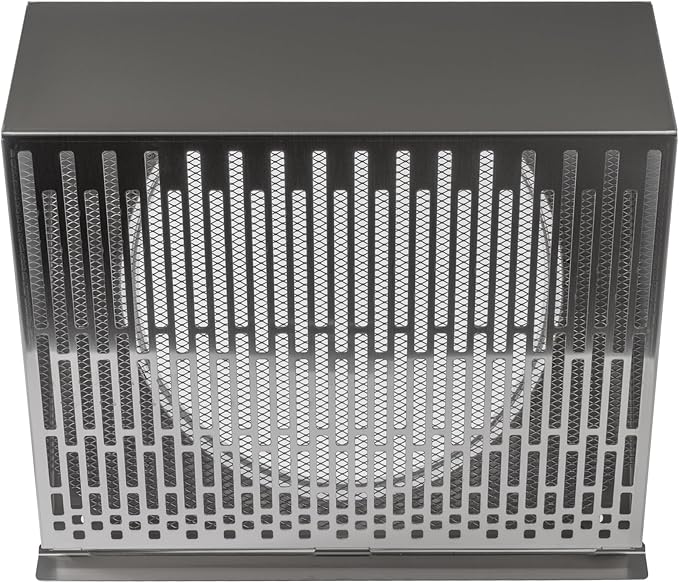 Vent Systems 10" Inch Exhaust Vent Cover with Rubber Gasket - Stainless Steel - Robust Weatherproof Outdoor Air Exhaust Box - Duct or Surface Mounting - Rain and Snow Protection