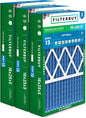 Filterbuy 16x25x5 Air Filter MERV 13 Optimal Smoke & Allergy Defense (3-Pack), Pleated HVAC AC Furnace Filters for Honeywell FC100A1029, Lennox X6670, and More (Actual Size: 15.75 x 24.75 x 4.38)