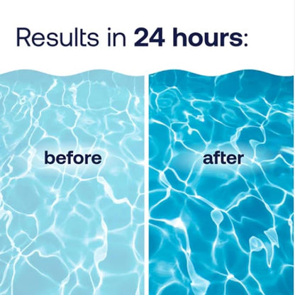 HTH 67212 Swimming Pool Care Clarifier Advanced - Crystal Clear Water in 24 Hours; Restores Clarity & Sparkle to Dull, Hazy or Cloudy Pool Water, Improves Filter Efficiency, Fast Acting