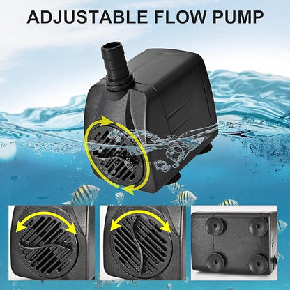 Water Chiller for Cold Plunge 79 Gal, 1/3 HP Aquarium Chiller, Cooling System with Quiet Pump and 3M Pipe for Fish Tank, Hydroponics, Freshwater Saltwater Fish, Coral, Shrimp, Jellyfish, 110V, 300ml