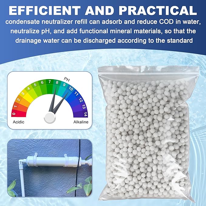 3.3 lbs 7-8mmPellets Condensate Neutralizer for Water Heater Media Filter (1) (2 Pack)